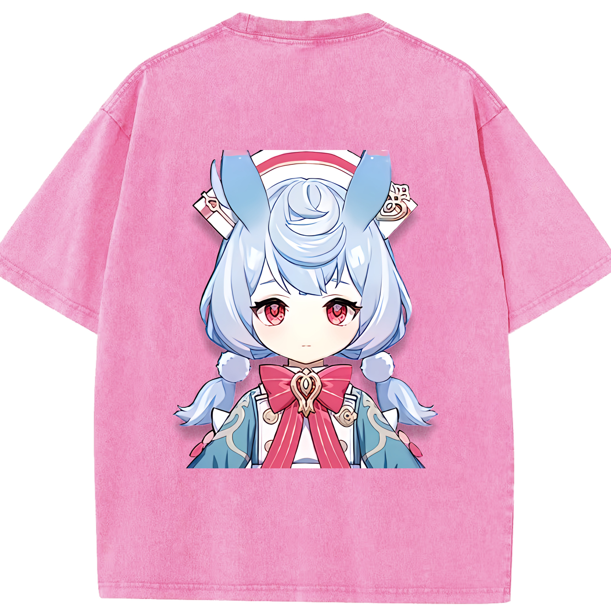 げんし神 シゲウィン genshin Shigewin 綿100% ヴィンテージ風 半袖Tシャツ（背面プリント）